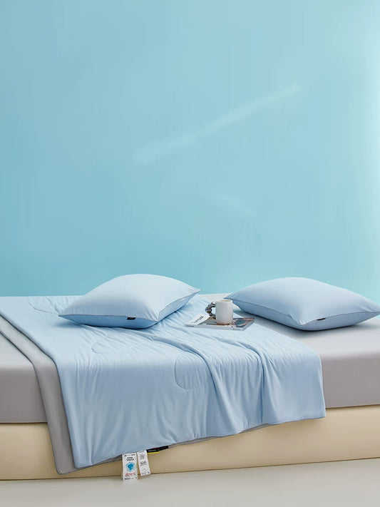 LIIESEN summer quilt in Blue Coconut; pillows not included