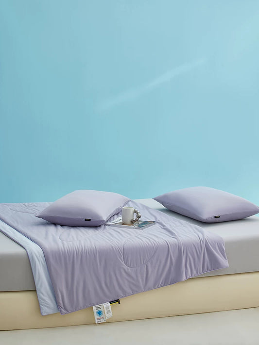LIIESEN summer quilt in Grape Cream; pillows not included