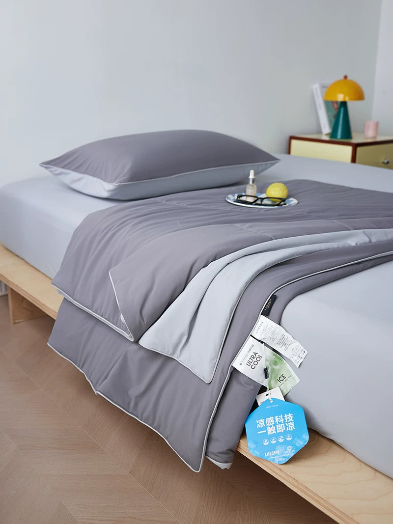 LIIESEN summer quilt in Roasted Coconut; pillows not included