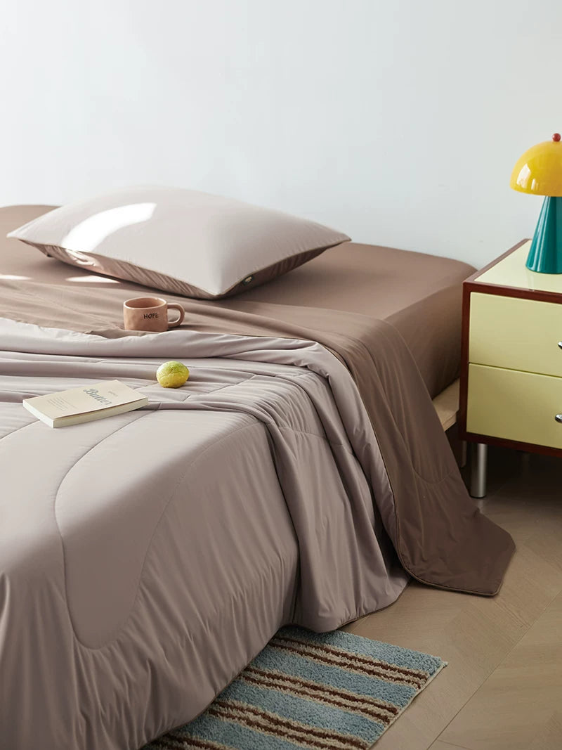 LIIESEN summer quilt in Hazelnut Cocoa; pillows not included