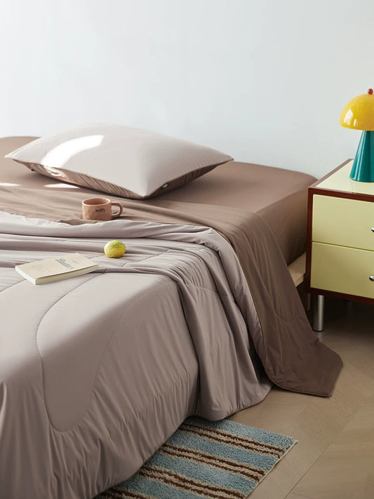LIIESEN summer quilt in Hazelnut Cocoa; pillows not included