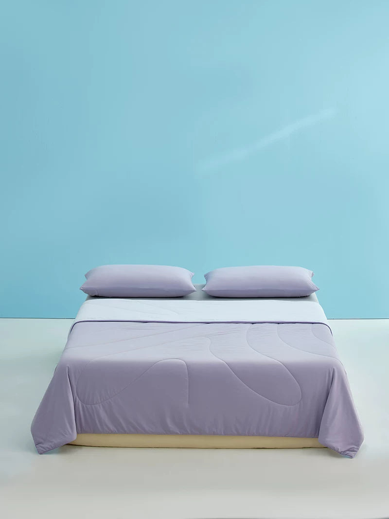 LIIESEN cooling summer quilt: fabric, quilting and bedroom styling; quilt only