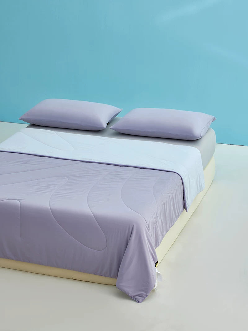 LIIESEN cooling summer quilt: fabric, quilting and bedroom styling; quilt only