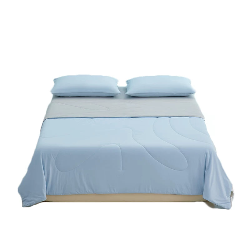 LIIESEN cooling summer quilt: fabric, quilting and bedroom styling; quilt only