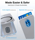 TORRAS magnetic card holder wallet with 4 magnets, ergonomic slot, NFC