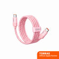 Pink TORRAS NeoCable 60W USB-C cable, 1-Pack, 1.2m