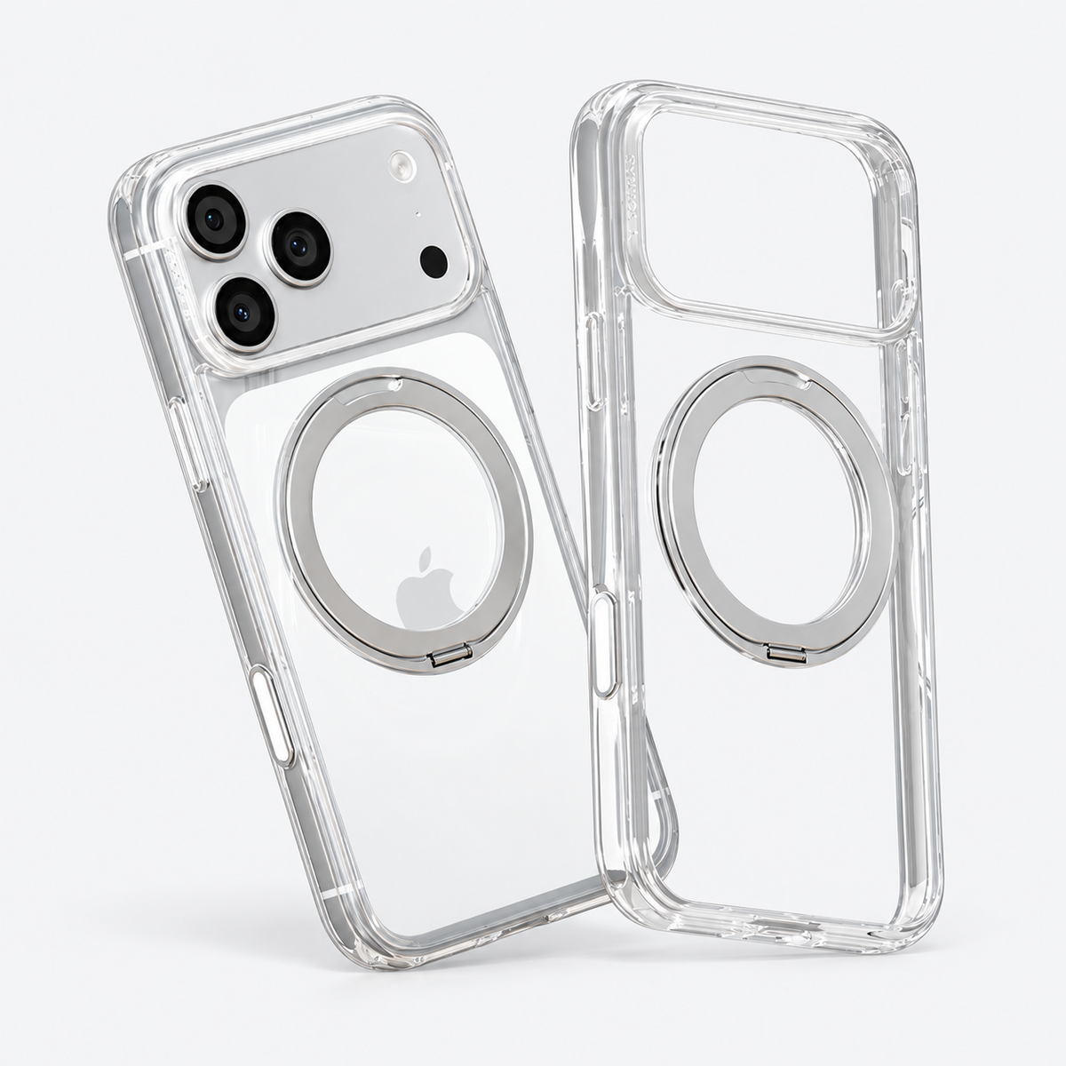 TORRAS O1S clear case with Silver phone and empty case
