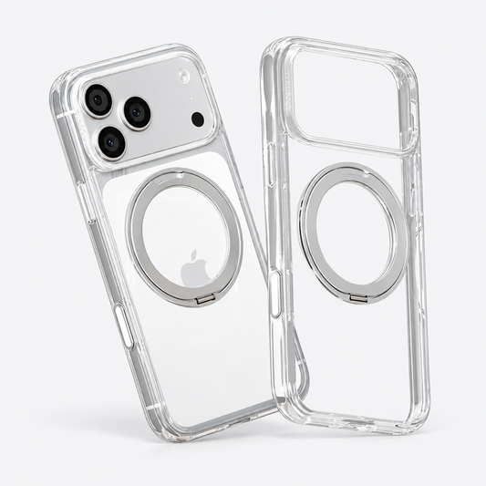 TORRAS O1S clear case with Silver phone and empty case