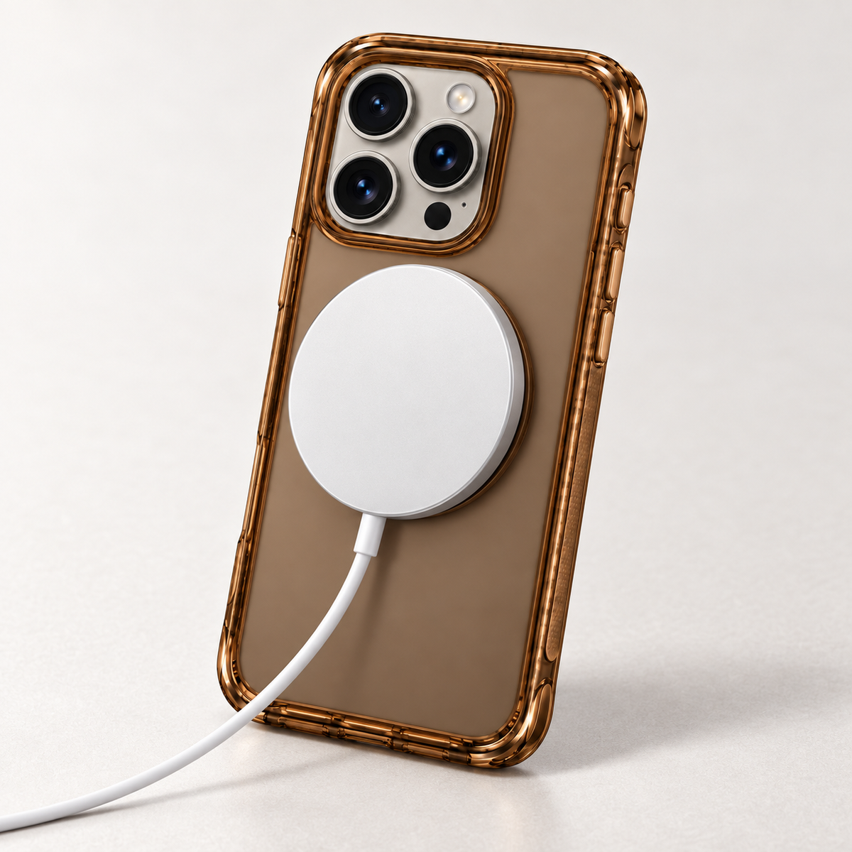 Ostand O3 Air iPhone 16 Pro with separately sold magnetic charger