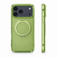 Forest Green Ostand O3 Air case with Deep Black phone, rear and side views
