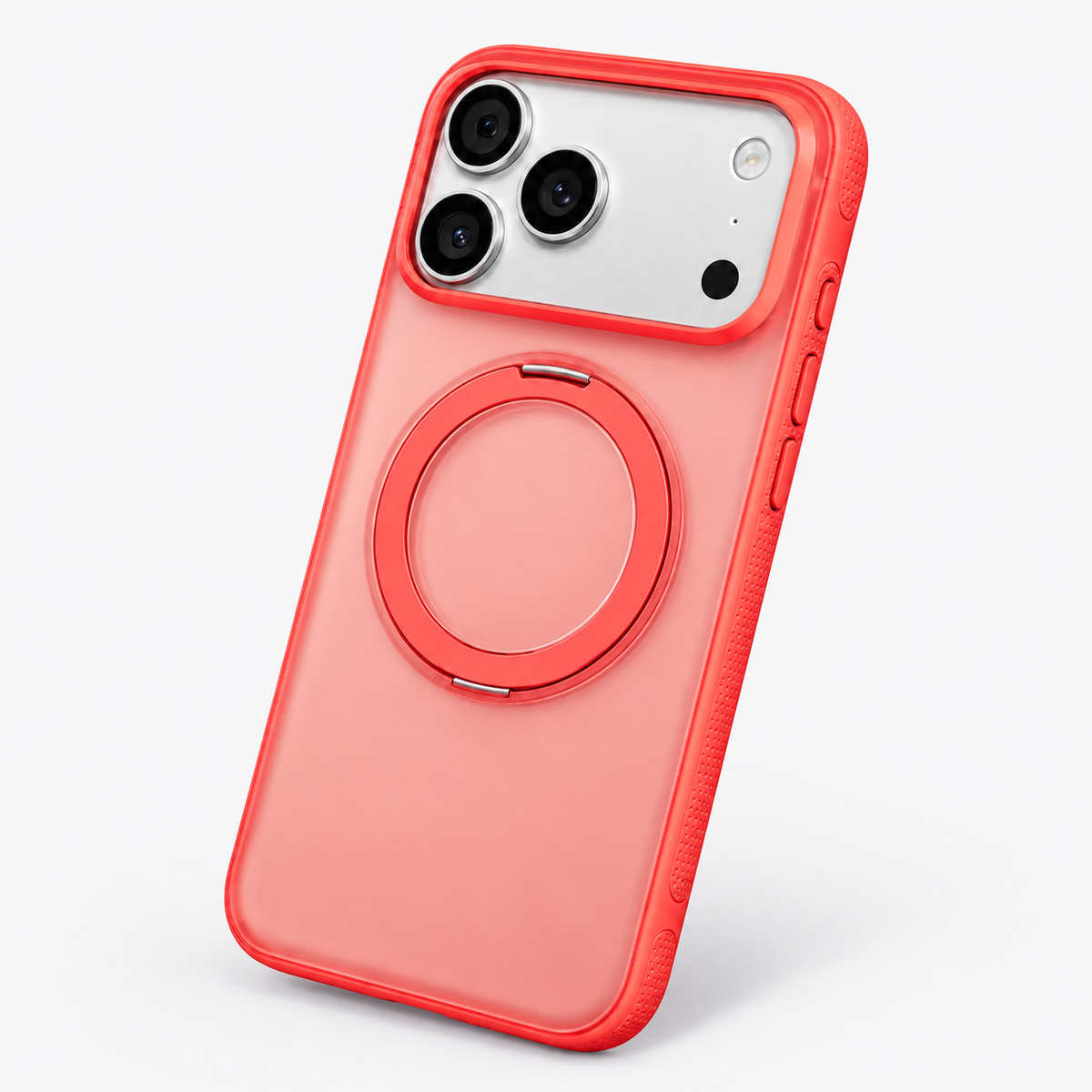 Ostand O3 Fitness berry-red case with Silver iPhone 17 Pro Max