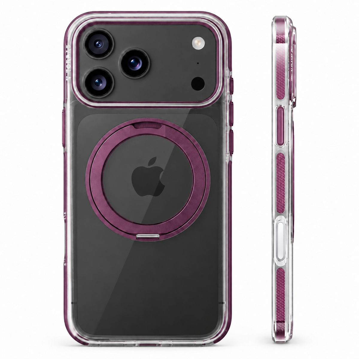 O3L Purple case with black phone — series colour preview