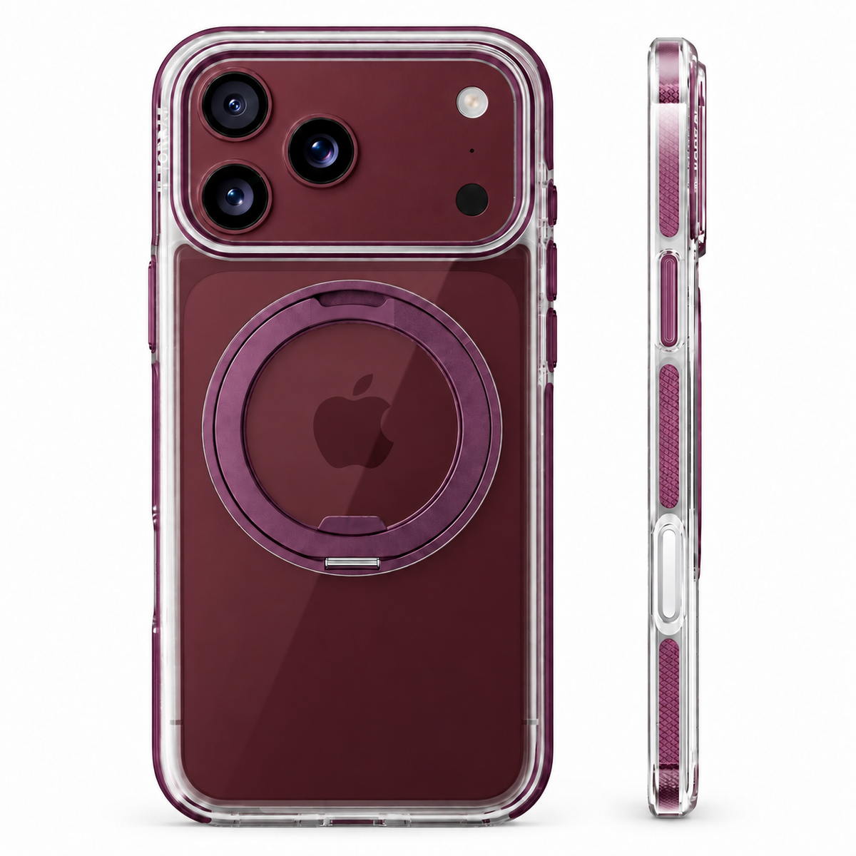 O3L Purple case with burgundy phone — series colour preview