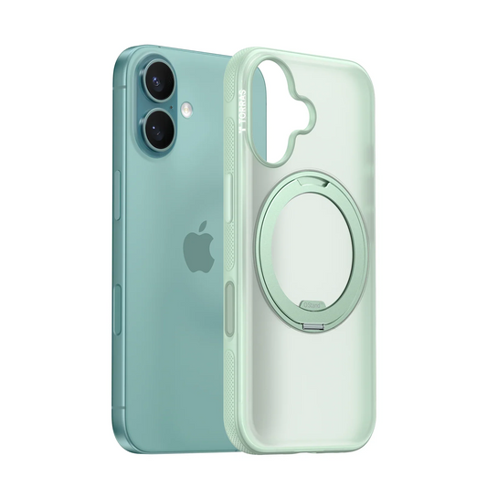 TORRAS Ostand O3 Fitness light green case for iPhone 16 with magnetic ring stand