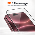 OrigArmor Pro clear glass curved-edge coverage for iPhone 17 Pro Max