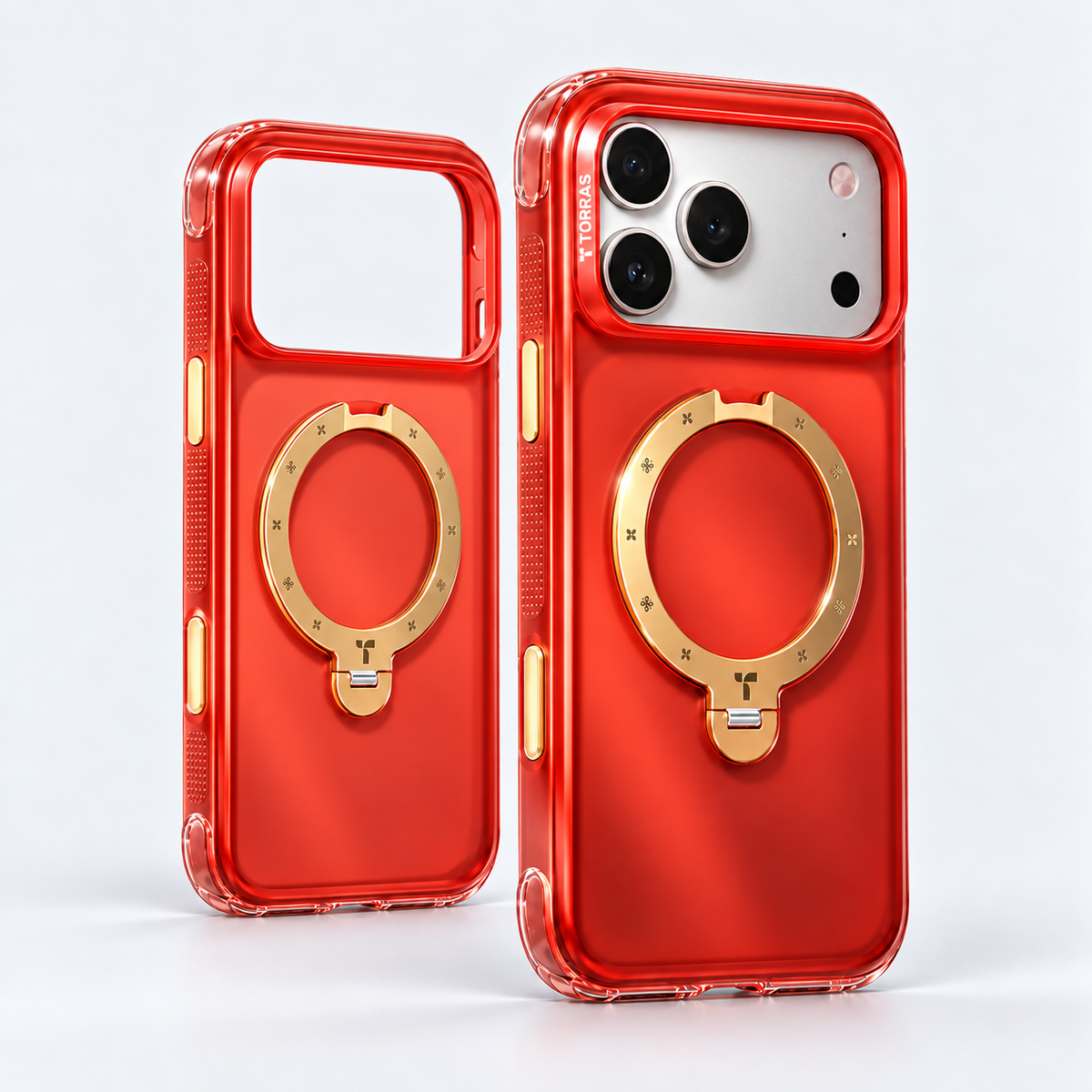 Blazing Steed Q3 Air for iPhone 17 Pro - installed and empty case views