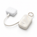 PearlGo Pro built-in USB-C cable connected to an earbuds case on a white background