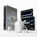 PearlGo USB-C lanyard cable edition with laptop, tablet, phone and earbuds