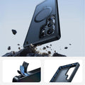 TORRAS Ostand Q3 Spin MagSafe case for Samsung S25 Ultra with magnetic ring and full protection.