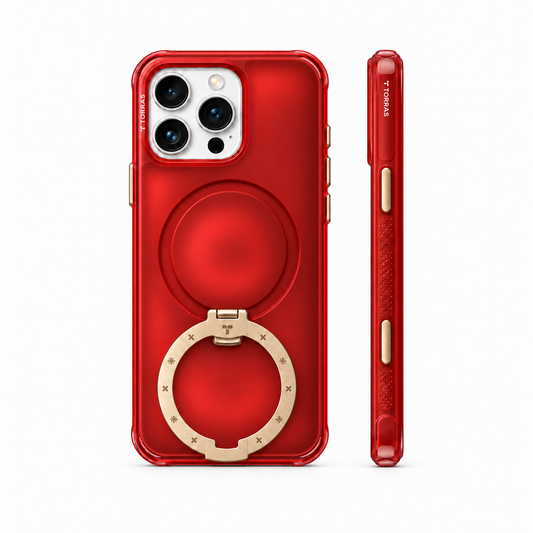 Blazing Steed iPhone 16 Pro Max case — proportion-corrected rear and side view