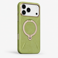 Ostand Q3 Soft Moss Green case for iPhone 17 Pro Max - Silver phone
