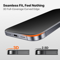 TORRAS OrigArmor Screen Protector for iPhone 18 Pro/Pro Max 3D curved-edge covering more of the than 2.5D