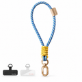 Star Travel Braided Wrist Phone Strap - blue