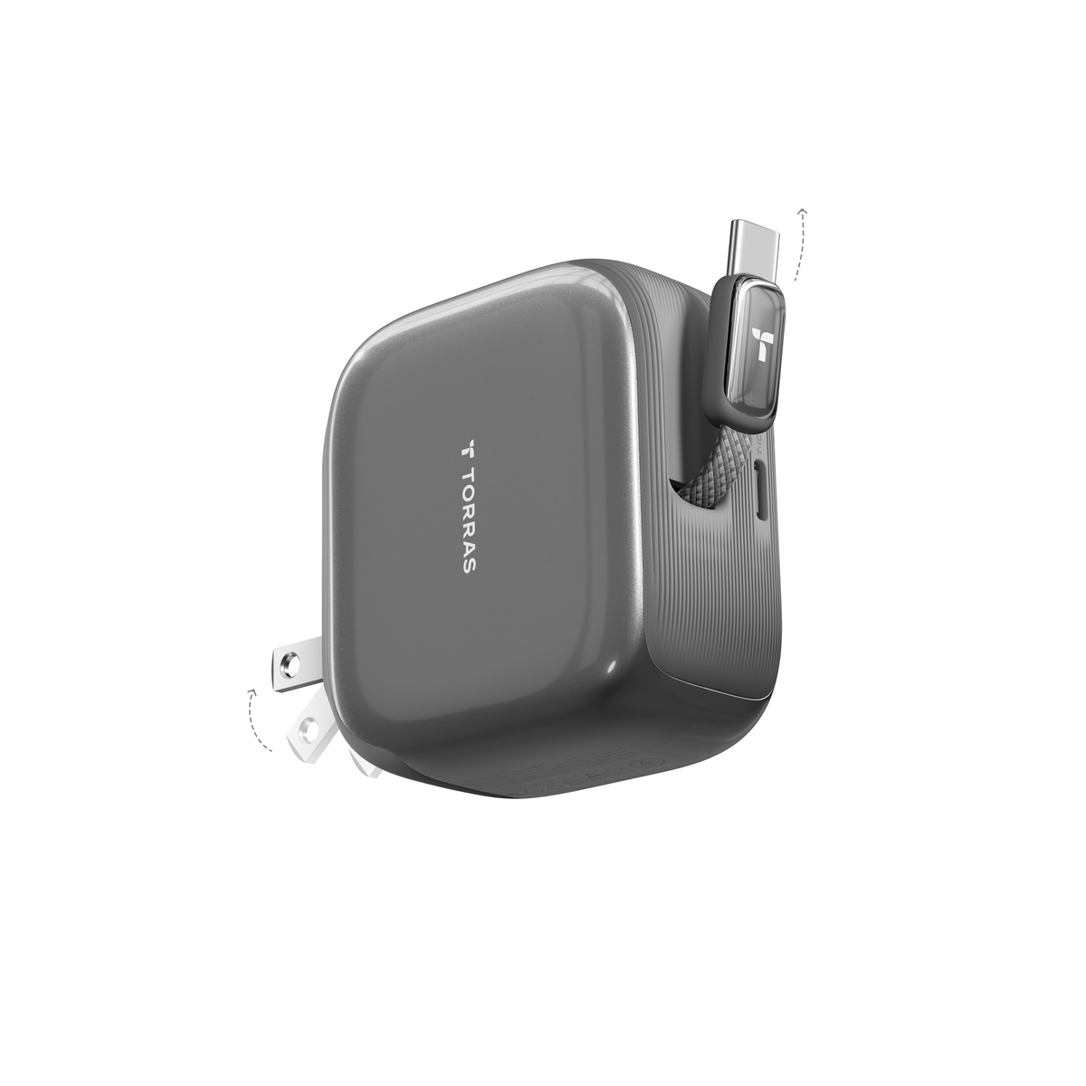 [US Plug] FlexLine Pro Retractable Fast Charger 60W
