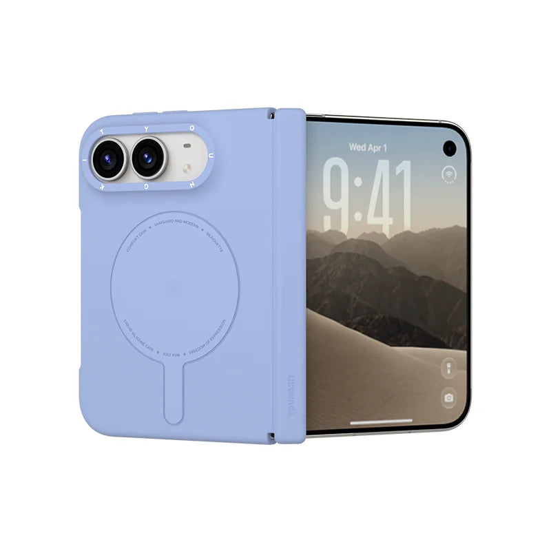 YOUNGKIT iPhone Duo Light Blue case front and rear