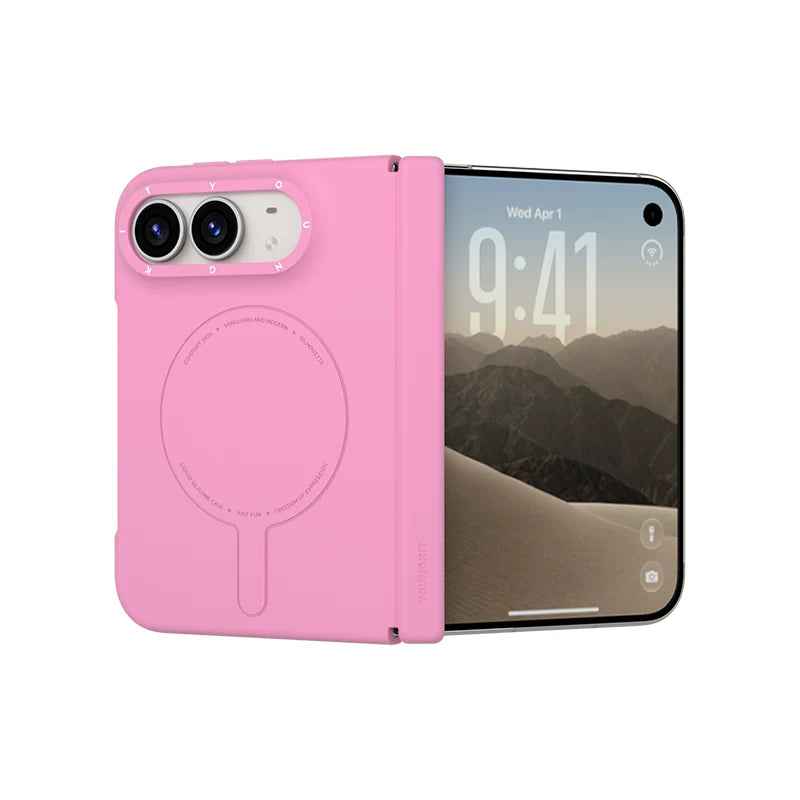 YOUNGKIT iPhone Duo Rose Pink case front and rear