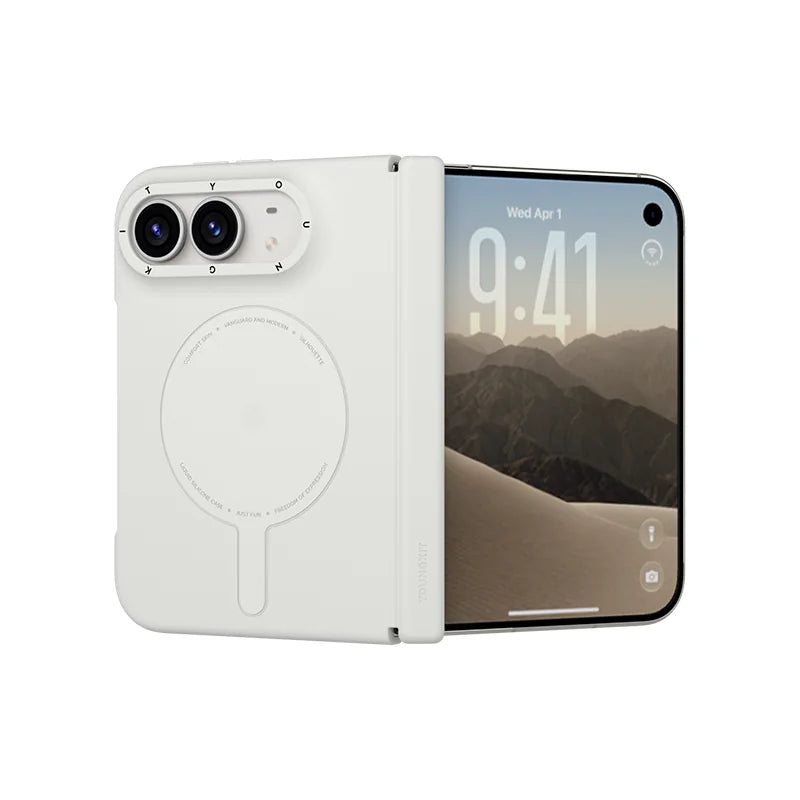 YOUNGKIT iPhone Duo Snow White case front and rear