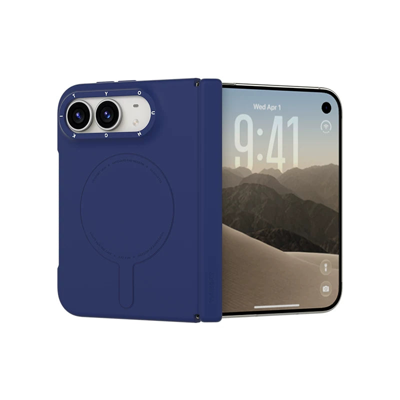 YOUNGKIT iPhone Duo Deep Sea Blue case front and rear